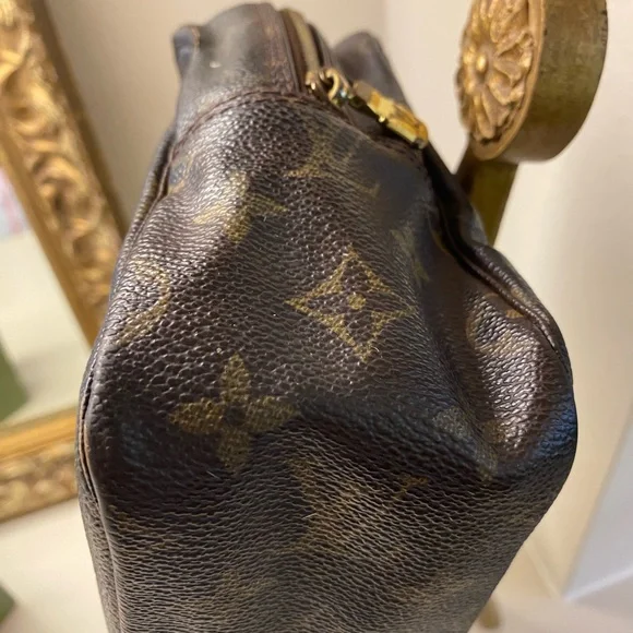 Louis Vuitton Monogram Vintage Pouch Clutch Cosmetic Accessories Bag Large 28 CM - Picture 7 of 12